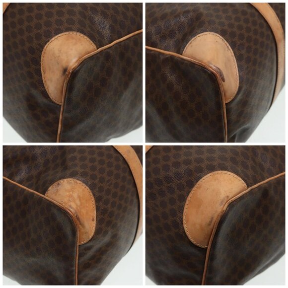 CELINE Macadam Canvas Boston Bag PVC Leather Brown Auth - Picture 16 of 16